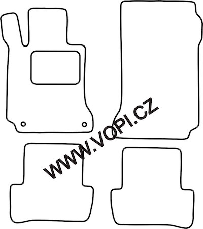 Autokoberce Mercedes C W204 original fixace 2007 - 2014 Autofit (2954)